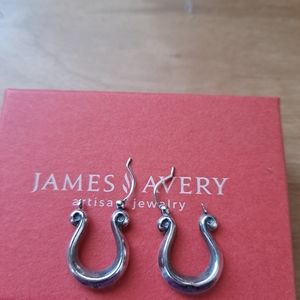 James Avery, Retired, Scroll Sterling Silver Earrings